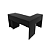 Mesa Escrivaninha de Canto c/ Gavetas - ME4129 - Preto - Tecno Mobili - Imagem 7