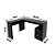 Mesa Escrivaninha de Canto c/ Gavetas - ME4129 - Preto - Tecno Mobili - Imagem 9