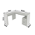 Mesa Escrivaninha de Canto c/ Gavetas - ME4129 - Branco - Tecno Mobili - Imagem 8
