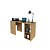Mesa Escrivaninha Retrátil - ME4170 - Amendoa - Tecno Mobili - Imagem 6