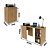 Mesa Escrivaninha Retrátil - ME4170 - Amendoa - Tecno Mobili - Imagem 10