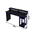 Mesa Escrivaninha Gamer - ME4153 - Preto/Azul - Tecno Mobili - Imagem 7