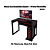 Mesa Escrivaninha Gamer - ME4161 - Preto/Vermelho - Tecno Mobili - Imagem 2