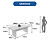 Mesa de Reunião p/ Escritorio - ME4119 - Branco - Tecno Mobili - Imagem 4