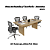 Mesa de Reunião p/ Escritorio - ME4119 - Amendoa - Tecno Mobili - Imagem 2