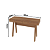 Mesa Escrivaninha c/ Gaveta - ME4128 - Amendoa - Tecno Mobili - Imagem 5