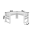 Mesa Escrivaninha de Canto - ME4145 - Branco - Tecno Mobili - Imagem 6
