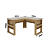 Mesa Escrivaninha de Canto - ME4145 - Amendoa - Tecno Mobili - Imagem 6