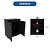 Balcão de Escritorio 02 Portas - ME4149 - Preto - Tecno Mobili - Imagem 8