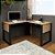 Mesa Escrivaninha de Canto - ME4181 - Amendoa/Preto - Tecno Mobili - Imagem 1