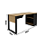 Mesa Escrivaninha c/ Prateleira - ME4182 - Amendoa/Preto - Tecno Mobili - Imagem 8