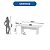 Mesa de Reunião p/ Escritorio - ME4190 - Branco - Tecno Mobili - Imagem 4