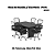 Mesa de Reunião p/ Escritorio - ME4191 - Preto - Tecno Mobili - Imagem 2