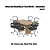 Mesa de Reunião p/ Escritorio - ME4191 - Amendoa - Tecno Mobili - Imagem 2