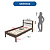 Cama de Solteiro - CM8004 - Nogal/Branco - Tecno Mobili - Imagem 6