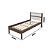 Cama de Solteiro - CM8004 - Nogal/Branco - Tecno Mobili - Imagem 7