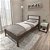 Cama de Solteiro - CM8004 - Nogal/Branco - Tecno Mobili - Imagem 1