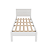 Cama de Solteiro - CM8004 - Branco - Tecno Mobili - Imagem 3