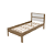 Cama de Solteiro - CM8004 - Amendoa/Branco - Tecno Mobili - Imagem 4
