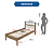 Cama de Solteiro - CM8004 - Amendoa/Branco - Tecno Mobili - Imagem 6