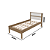 Cama de Solteiro - CM8004 - Amendoa/Branco - Tecno Mobili - Imagem 7