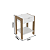 Mesa Cabeceira - AZ1016 - Amendoa/Branco - Tecno Mobili - Imagem 8