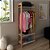 Armário Closet c/ Prateleira - AZ1029 - Amendoa/Branco - Tecno Mobili - Imagem 1