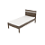 Cama de Solteiro - CM8010 - Nogal - Tecno Mobili - Imagem 3