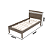 Cama de Solteiro - CM8010 - Nogal - Tecno Mobili - Imagem 4