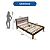 Cama de Casal - CM8005 - Nogal/Branco - Tecno Mobili - Imagem 6