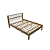 Cama de Casal - CM8005 - Amendoa/Branco - Tecno Mobili - Imagem 4