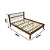 Cama de Casal - CM8005 - Amendoa/Branco - Tecno Mobili - Imagem 7