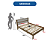 Cama de Casal - CM8005 - Amendoa/Branco - Tecno Mobili - Imagem 6