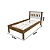 Cama de Solteiro - CM8006 - Nogal/Branco - Tecno Mobili - Imagem 5