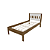 Cama de Solteiro - CM8006 - Nogal/Branco - Tecno Mobili - Imagem 3