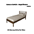 Cama de Solteiro - CM8006 - Nogal/Branco - Tecno Mobili - Imagem 2