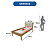 Cama de Solteiro - CM8006 - Amendoa/Branco - Tecno Mobili - Imagem 4