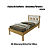 Cama de Solteiro - CM8006 - Amendoa/Branco - Tecno Mobili - Imagem 2
