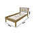 Cama de Solteiro - CM8006 - Amendoa/Branco - Tecno Mobili - Imagem 5