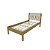 Cama de Solteiro - CM8006 - Amendoa/Branco - Tecno Mobili - Imagem 3
