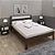 Cama de Casal - CM8007 - Nogal/Branco - Tecno Mobili - Imagem 1