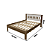 Cama de Casal - CM8007 - Nogal/Branco - Tecno Mobili - Imagem 8