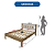 Cama de Casal - CM8007 - Amendoa/Branco - Tecno Mobili - Imagem 7
