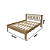 Cama de Casal - CM8007 - Amendoa/Branco - Tecno Mobili - Imagem 8