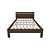 Cama de Casal - CM8009 - Nogal/Branco - Tecno Mobili - Imagem 3
