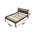 Cama de Casal - CM8009 - Nogal/Branco - Tecno Mobili - Imagem 6