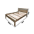 Cama de Casal - CM8009 - Amendoa/Branco - Tecno Mobili - Imagem 8