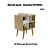Mesa de Apoio - E1720 - Amendoa/Off White - Tecno Mobili - Imagem 3