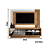 Home Theater com LED - HO1000 - Amendoa/Off White - Tecno Mobili - Imagem 5
