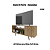 Rack com 01 Porta - R1486 - Amendoa - Tecno Mobili - Imagem 3
